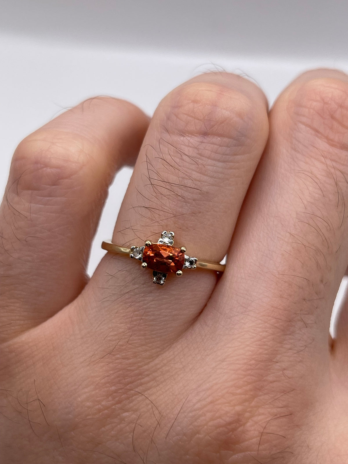 9ct gold topaz cluster ring