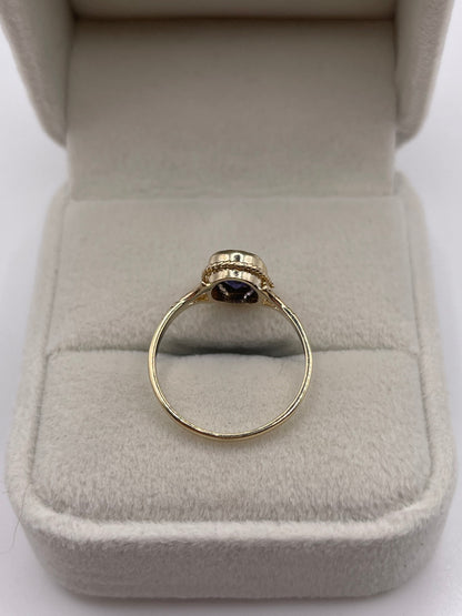 9ct gold iolite ring