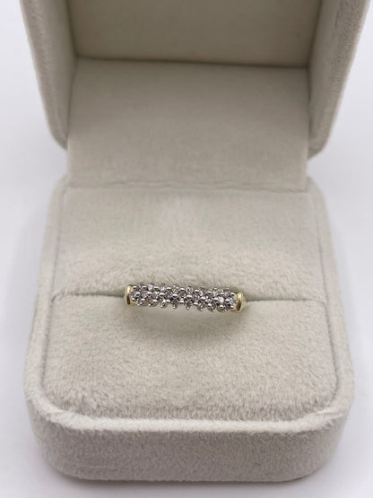 9ct gold diamond cluster ring