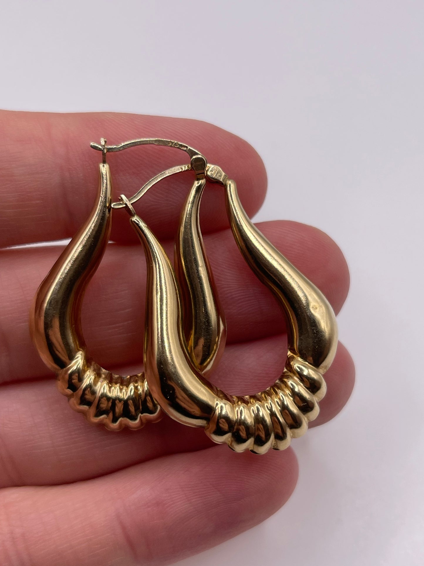 9ct gold creole earrings