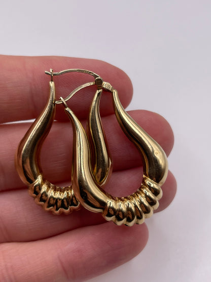 9ct gold creole earrings