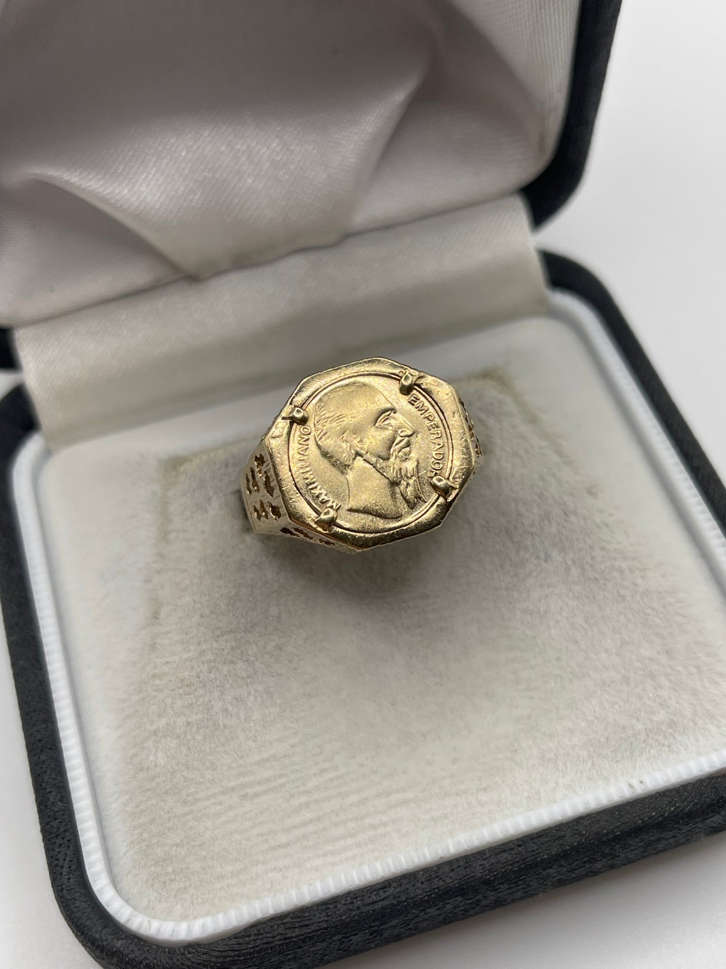 9ct gold coin ring
