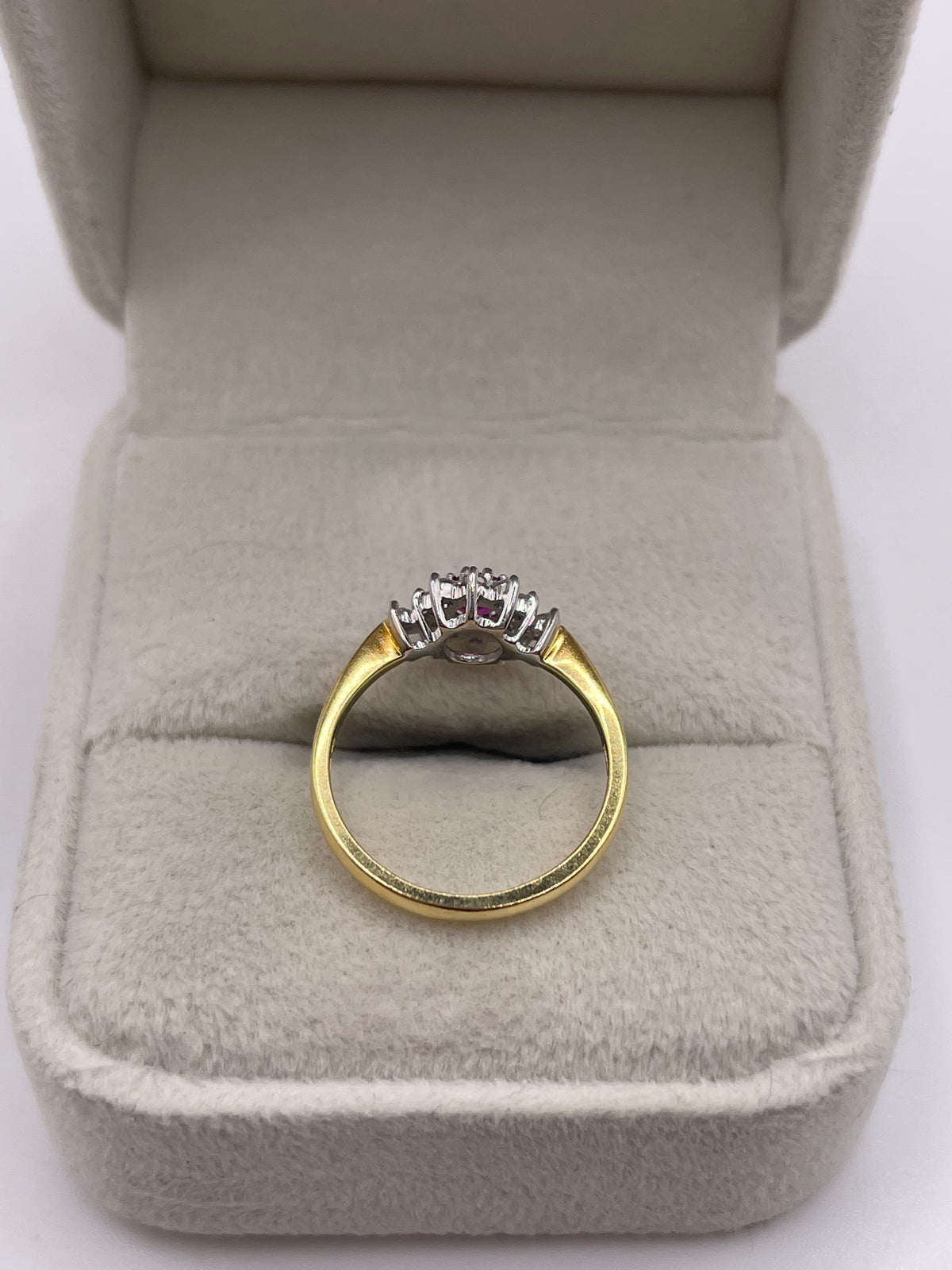 18ct gold ruby and diamond ring