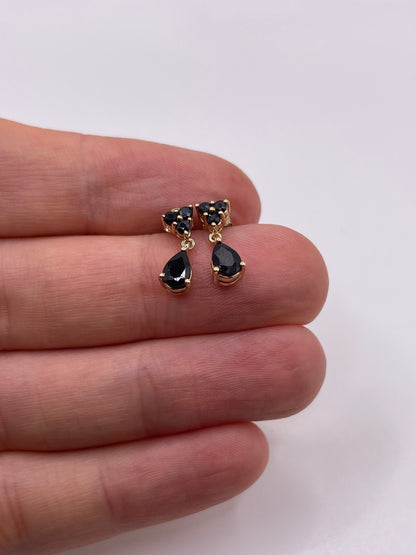 9ct gold sapphire earrings