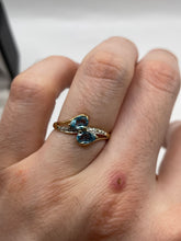 Load image into Gallery viewer, 9ct gold topaz and diamond ring
