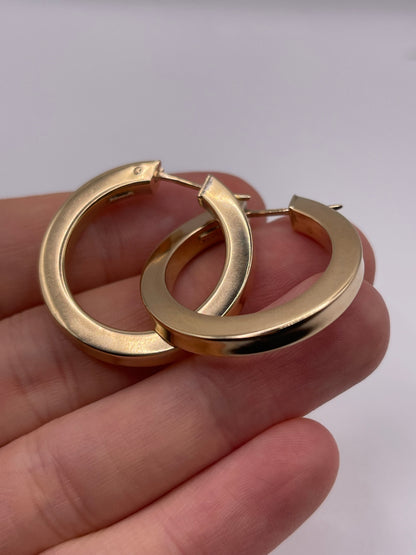 9ct gold creole earrings