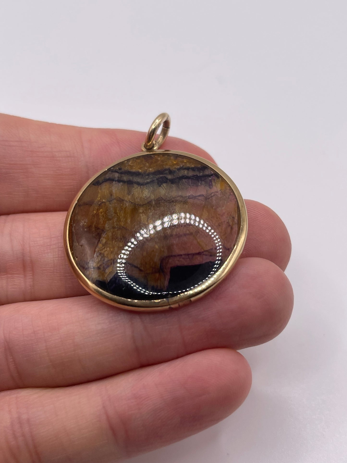 DSW 9ct gold blue John fob