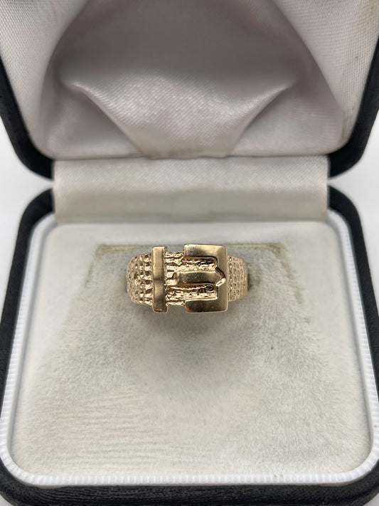 9ct gold buckle ring