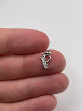 Load image into Gallery viewer, 9ct white gold diamond initial P pendant
