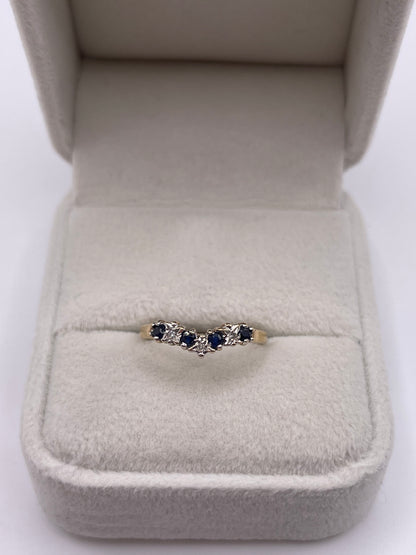 9ct gold wishbone ring
