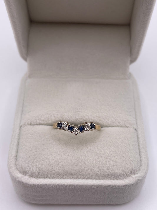 9ct gold wishbone ring