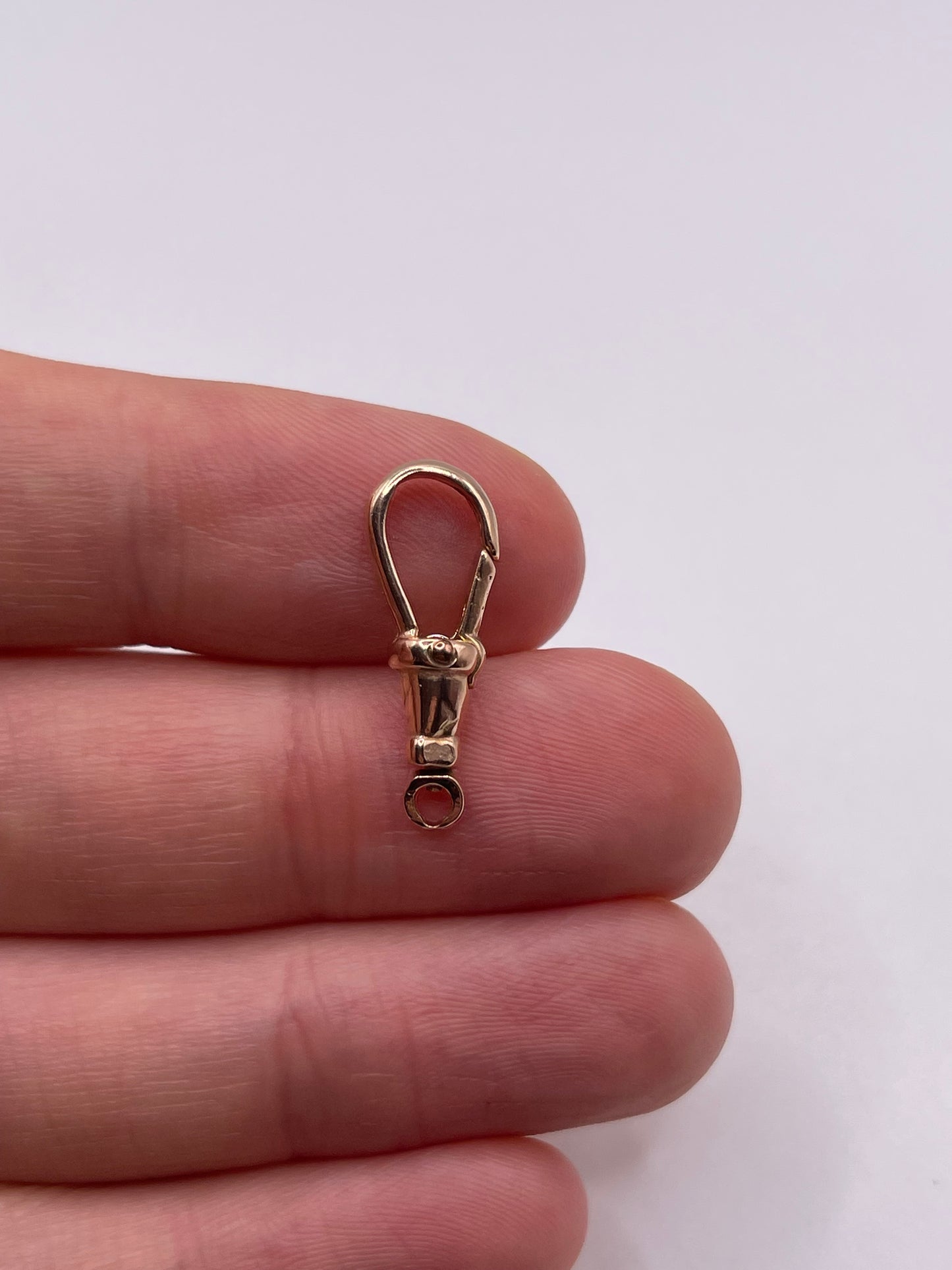 9ct rose gold dog clip 7