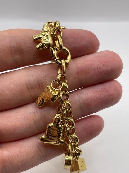 9ct gold charm bracelet