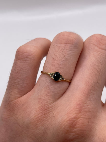 9ct gold sapphire and diamond ring