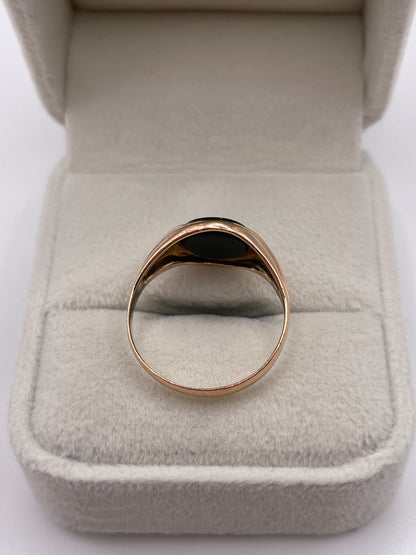 9ct rose gold bloodstone signet ring