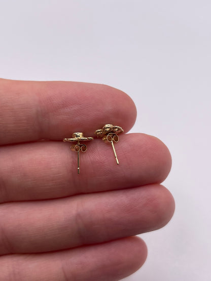 9ct gold opal earrings