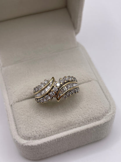 9ct gold diamond cluster ring