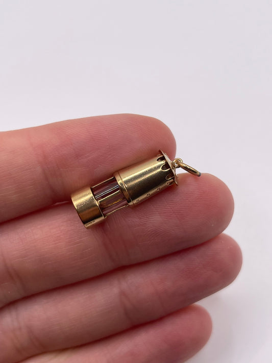9ct gold miners lamp charm