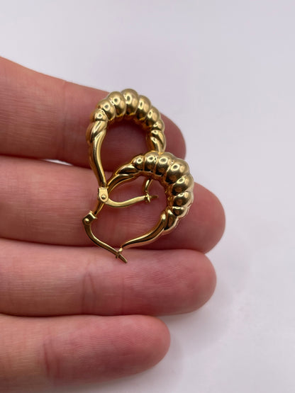 9ct gold creole earrings
