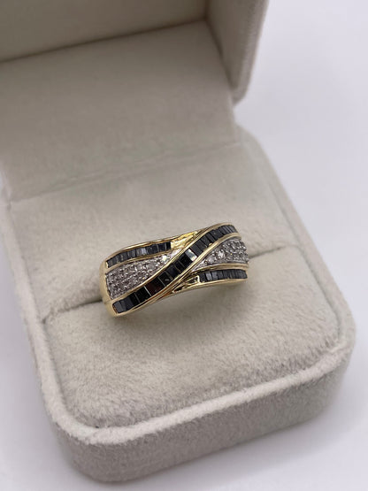 9ct gold diamond cluster ring
