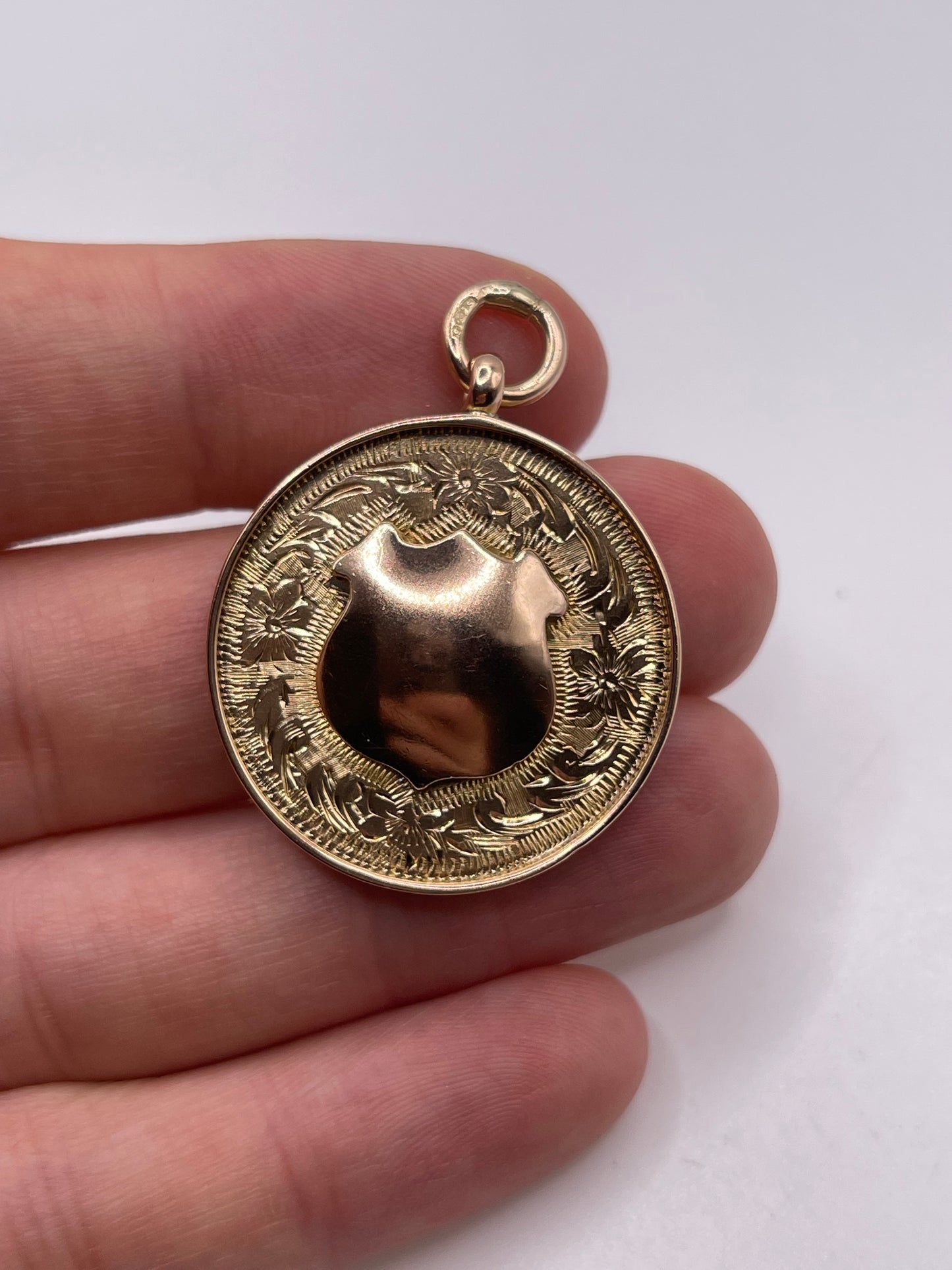 9ct rose gold fob pendant