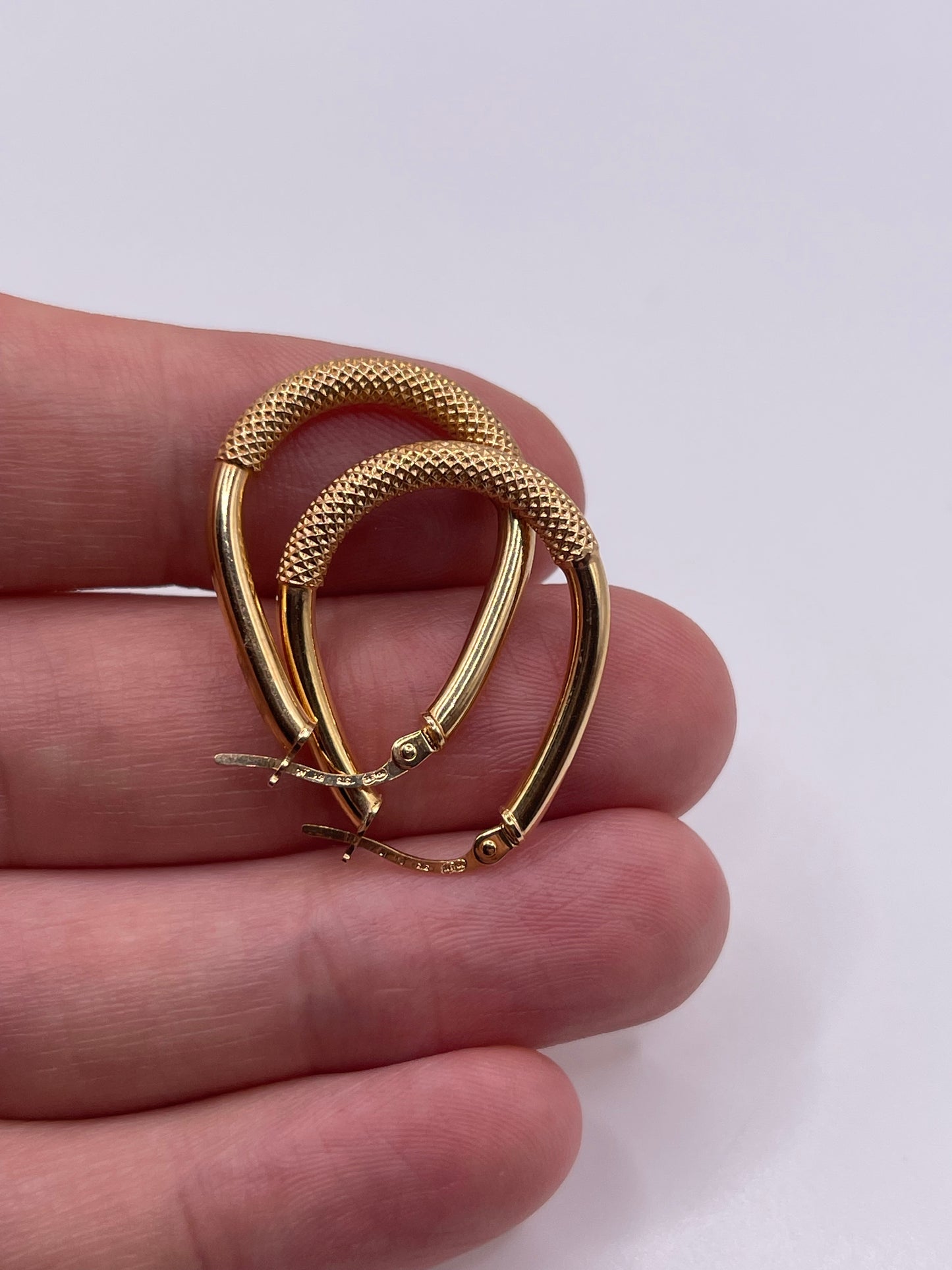9ct gold creole earrings