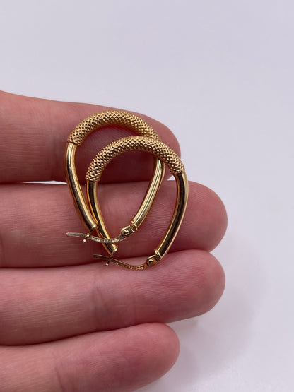 9ct gold creole earrings