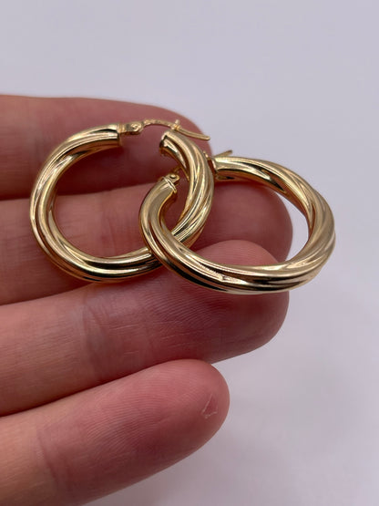 9ct gold creole earrings