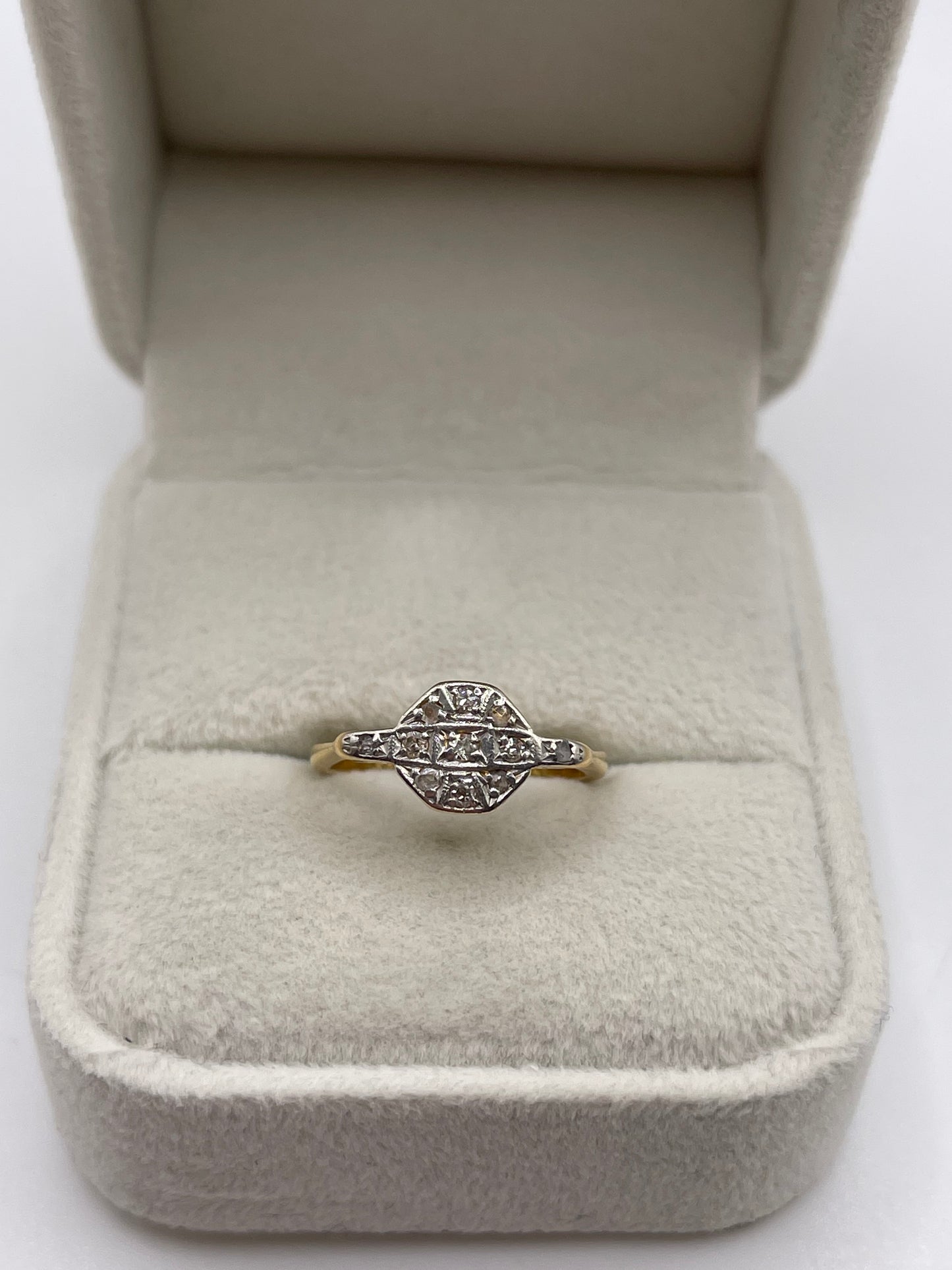 18ct gold platinum diamond ring