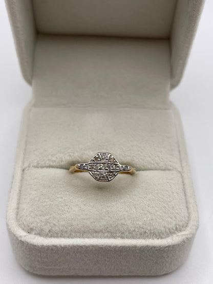 18ct gold platinum diamond ring