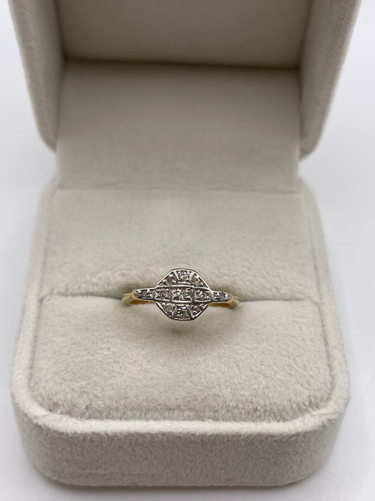 18ct gold platinum diamond ring