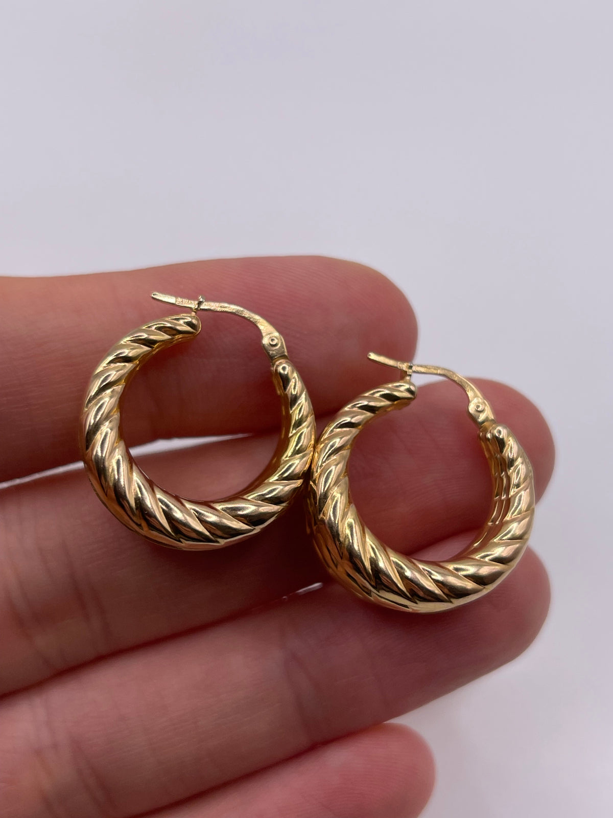 9ct gold creole earrings