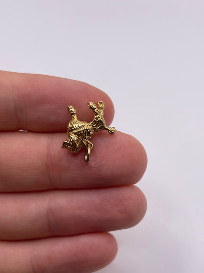 9ct gold dog charm