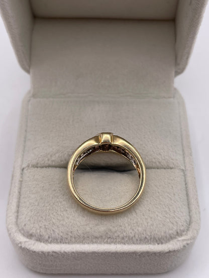 9ct gold diamond cluster ring