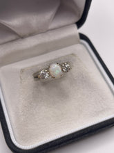 Load image into Gallery viewer, 9ct gold opal and cz ring
