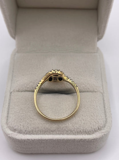 18ct gold diamond cluster ring