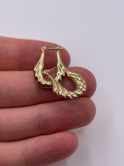 9ct gold creole earrings