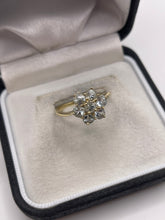 Load image into Gallery viewer, 9ct gold aquamarine cluster ring
