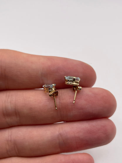 9ct gold topaz earrings