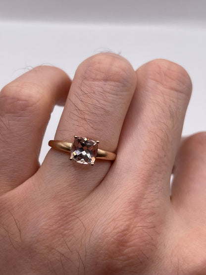 9ct rose gold morganite ring