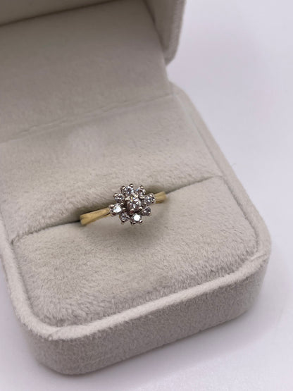18ct gold diamond cluster ring