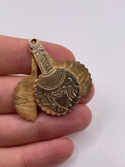Antique 9ct rose gold locket pendant