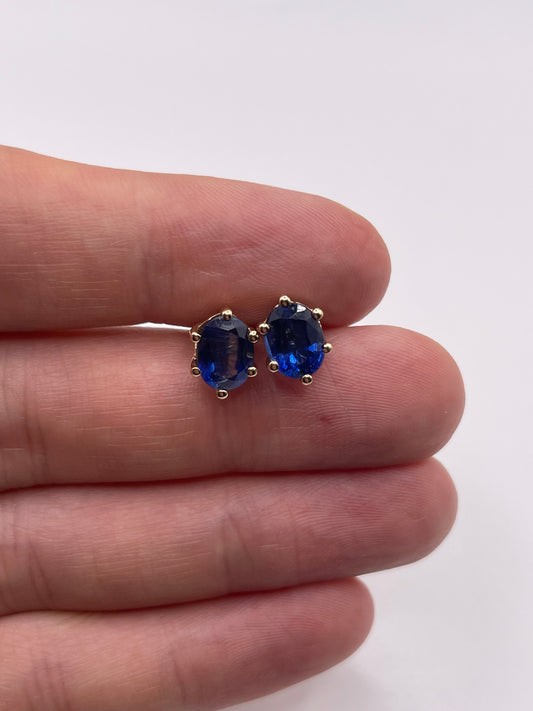 9ct gold kyanite earrings