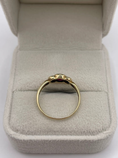 9ct gold ruby ring