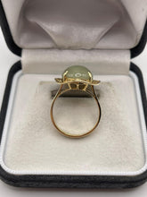 Load image into Gallery viewer, 14ct gold jade ring
