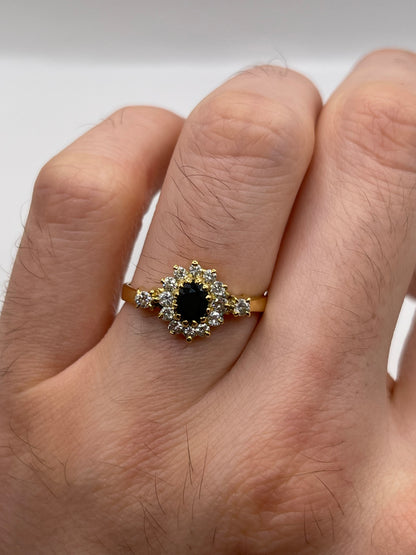 18ct gold sapphire and diamond ring