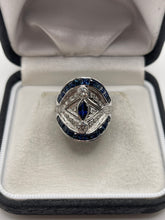 Load image into Gallery viewer, 18ct white gold sapphire and diamond ring
