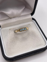 Load image into Gallery viewer, 9ct gold blue topaz ring
