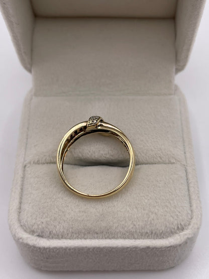 9ct gold ruby and diamond ring