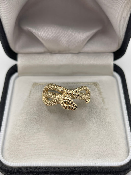 9ct gold snake ring